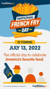 National French Fries Day Is July 13th. Let’s Get Ready!