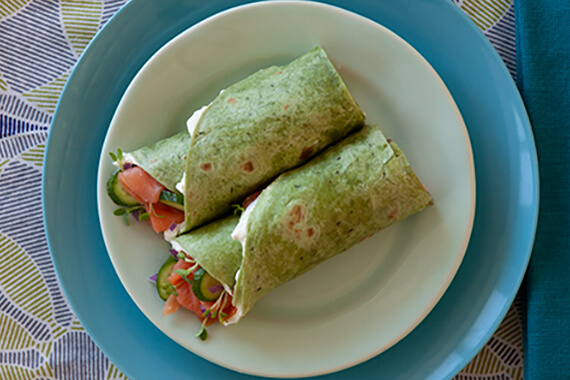 smoked salmon wraps