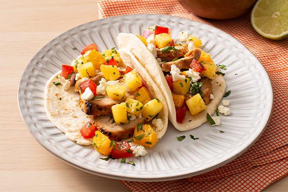 citrus pico hawaiian pork tacos